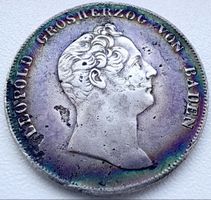 1 Gulden 1837  Leopold I. Großherzog von Baden - Silbermünze