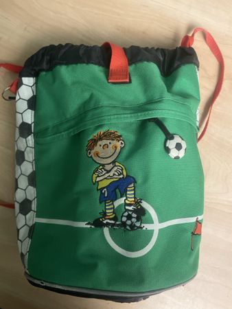 Fussball Rucksack Grün mit Applikation 