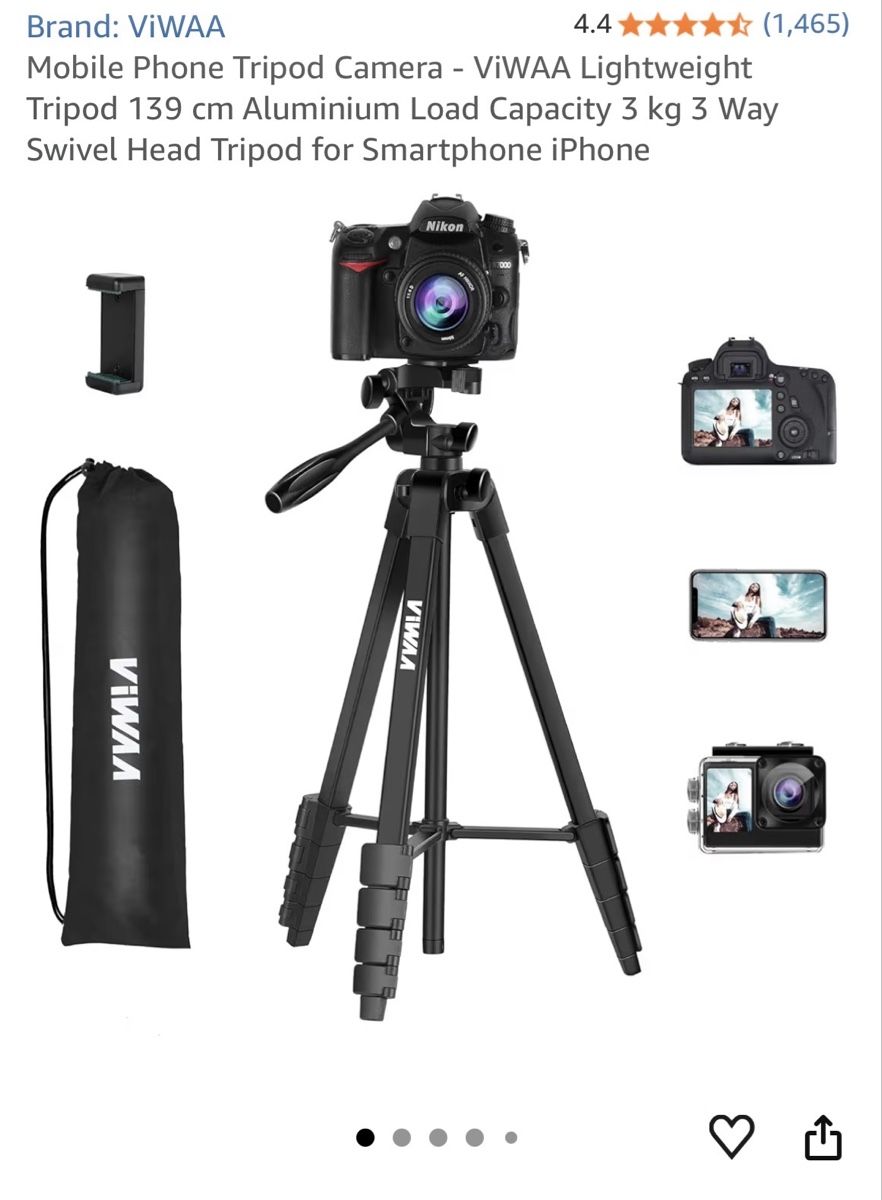Treppiedi & Teste: VIWAA T1 Tripod Travel  – Nuovo (secondo la descrizione) da Schaffhausen venduto da vandemonian 2