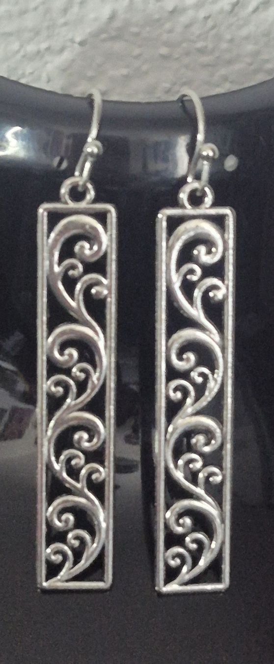 Boucles d'oreille: Orecchini pendenti argento rettangolari filigranati – Neuf (Voir description) à Giubiasco par Stefaniav 1