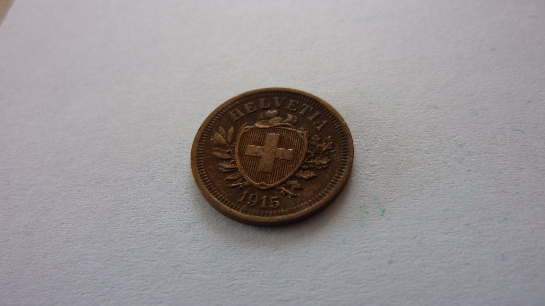 Alle Münzen: Uralter Einräppler 1915, sehr schön – Gebraucht aus Birrwil von Schnaepli 2