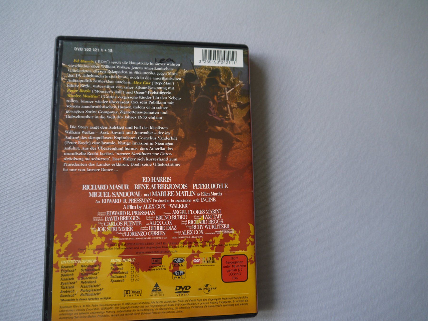 Tutti i DVDs: WALKER(1987) -Ed Harris – Usato da Hagendorn venduto da Blaf 1