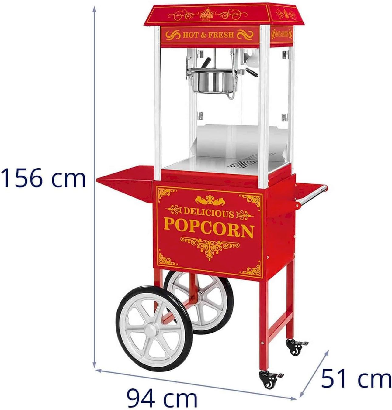 Profigeräte & Gastro: Royal Catering Popcornmaschine mit Wagen – Neu und originalverpackt aus Bottighofen von zaap 1