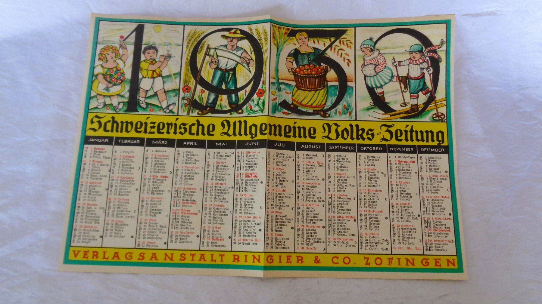 Bücher: Schweizer Eulenspiegel-Kalender 1930 mit Ringier Kalender – Gebraucht aus Bellach von JingleJerry 6