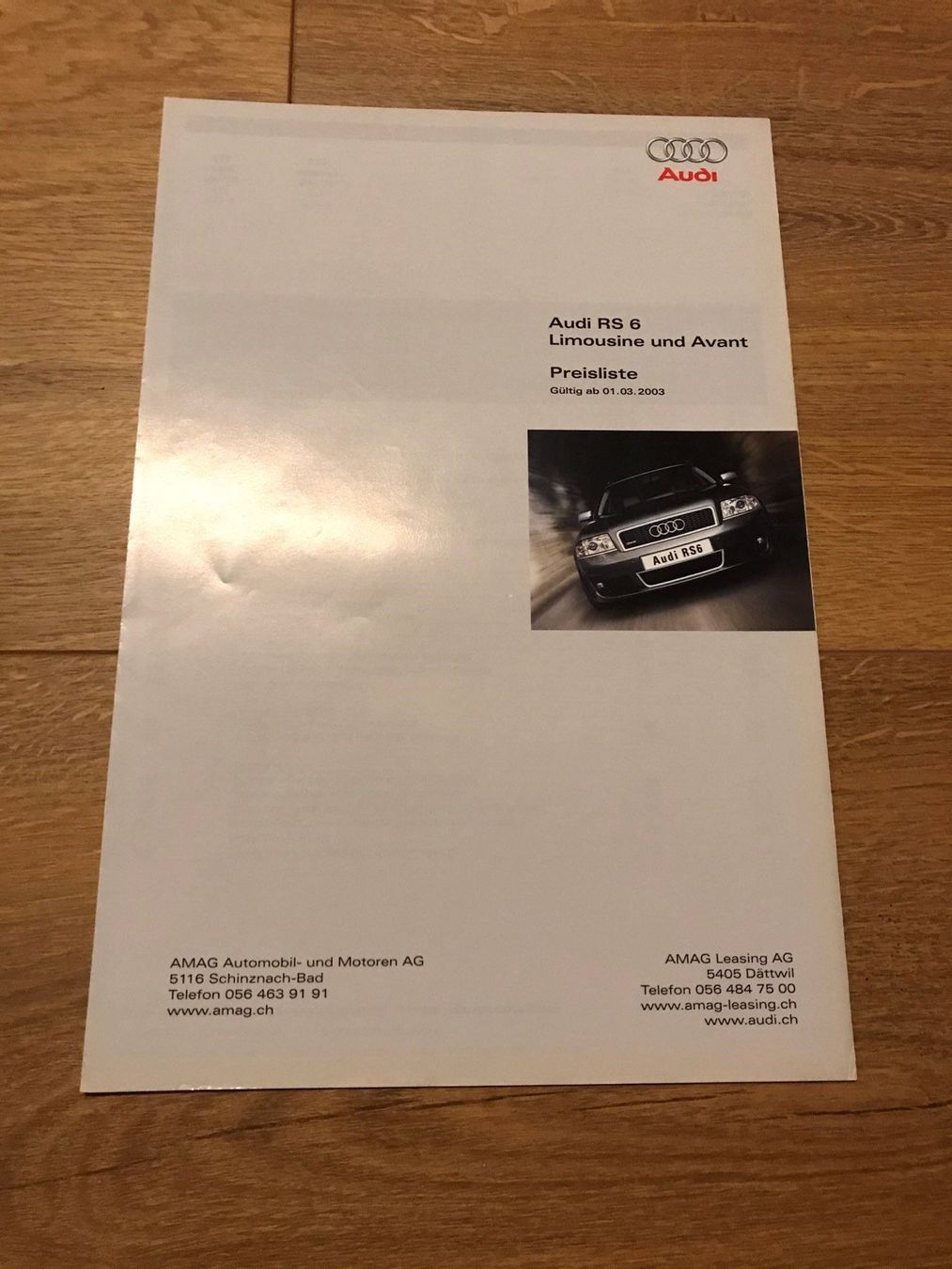 Audi Documenti: Audi RS6 Preisliste 2002, 2003 – Usato da Freienstein venduto da Golfbueb 2
