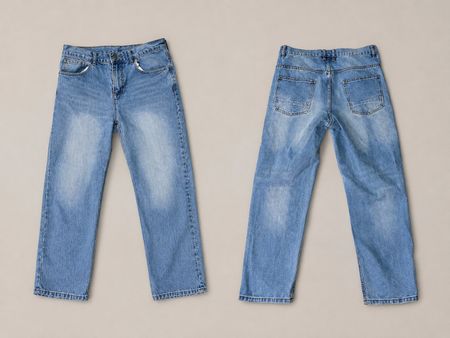 Clean Light Blue Baggy Jeans