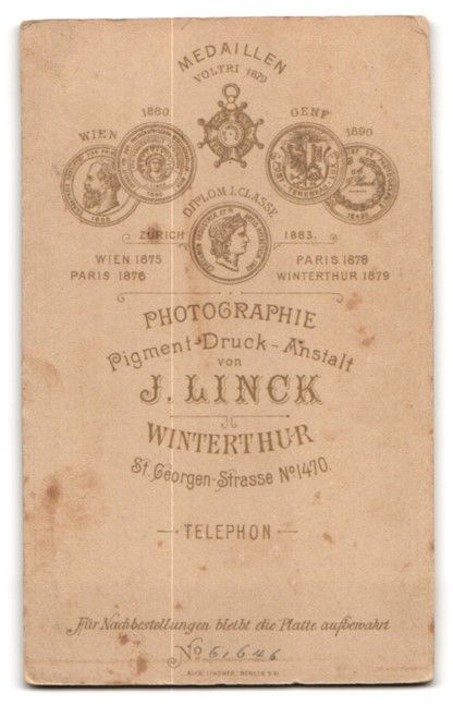 Fotografie & Manifesti: Fotografie J. Linck, Winterthur, St. Geo – Usato da Berlin venduto da bartko-reher 1