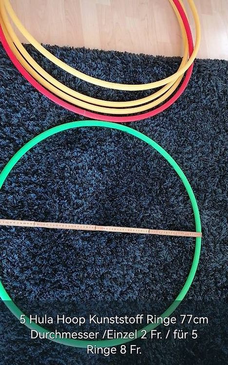 5 Hula Hoop Ringe (Gebraucht) in Speicher für CHF 8 – nur Abholung auf ...