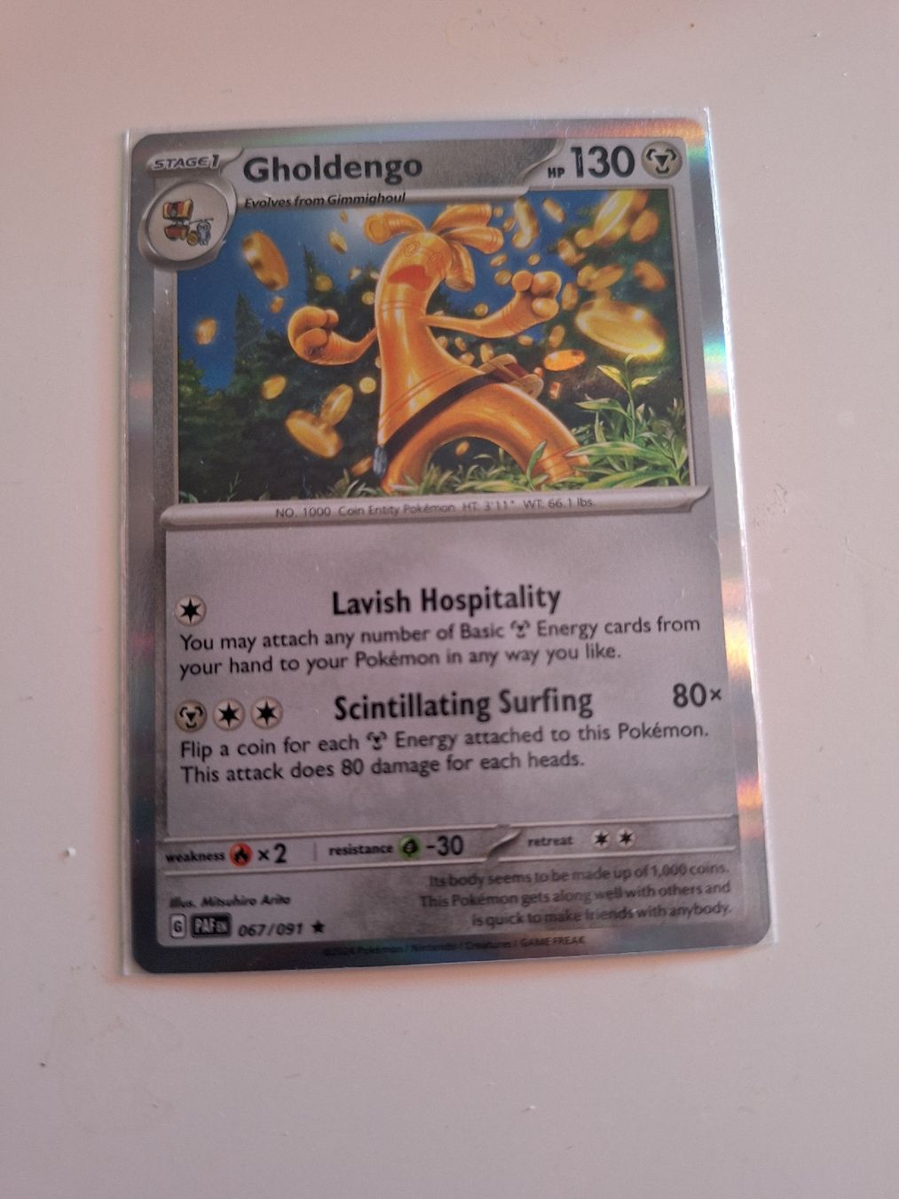 Pokémon Cartes à collectionner: Gholdengo PAF 067/091 EN – D'occasion à Stettlen par CySpocy