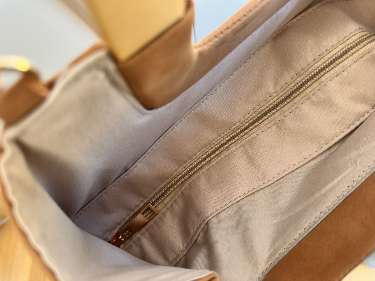 Borse da donna: Edle Handtasche in Cognac mit Holzgriff – Nuovo (secondo la descrizione) da Zürich venduto da MaxZurich 3