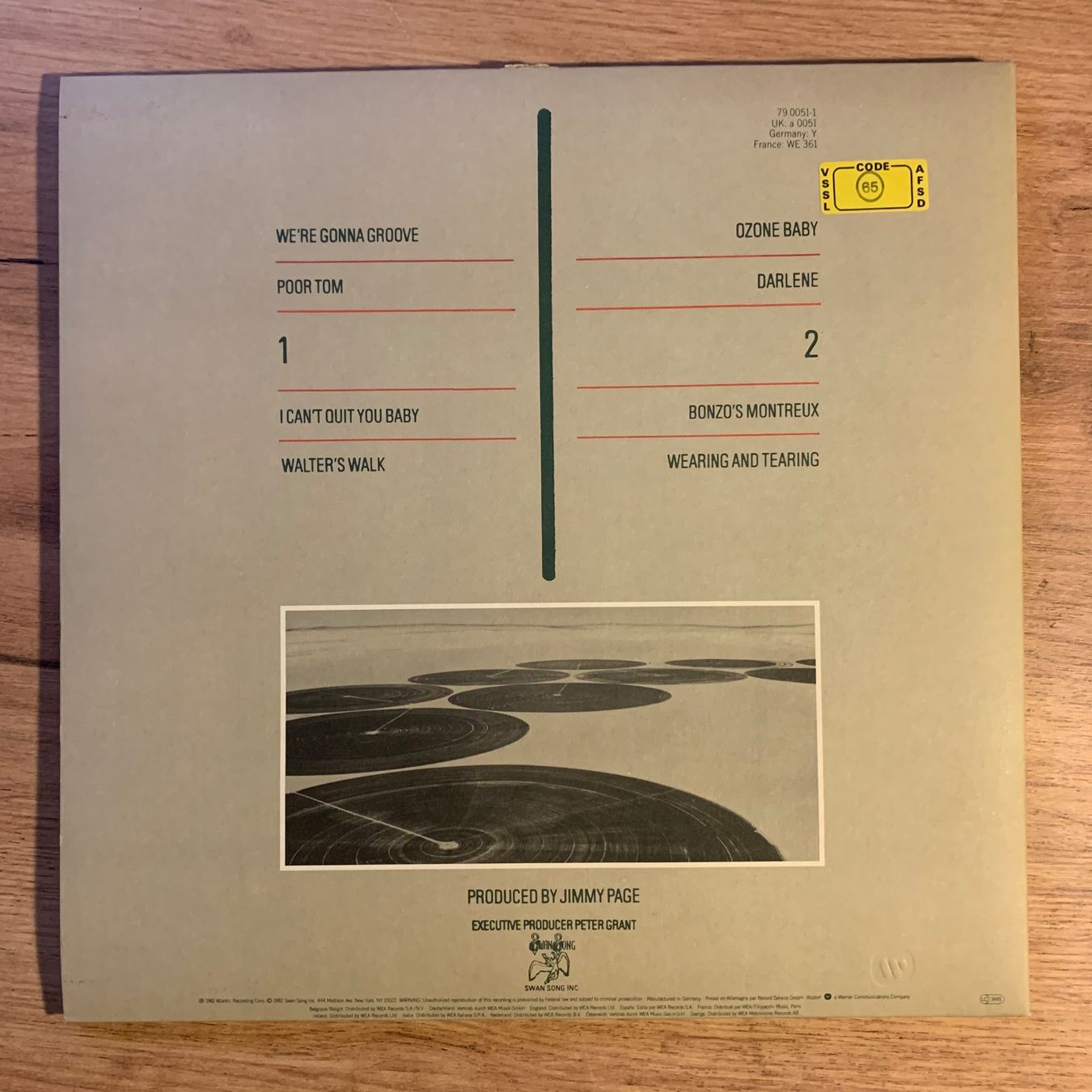 Dischi in vinile: LED ZEPPELIN - CODA...OG GER 1982...VG++/VG++ – Usato da Gals venduto da Diskopat 1
