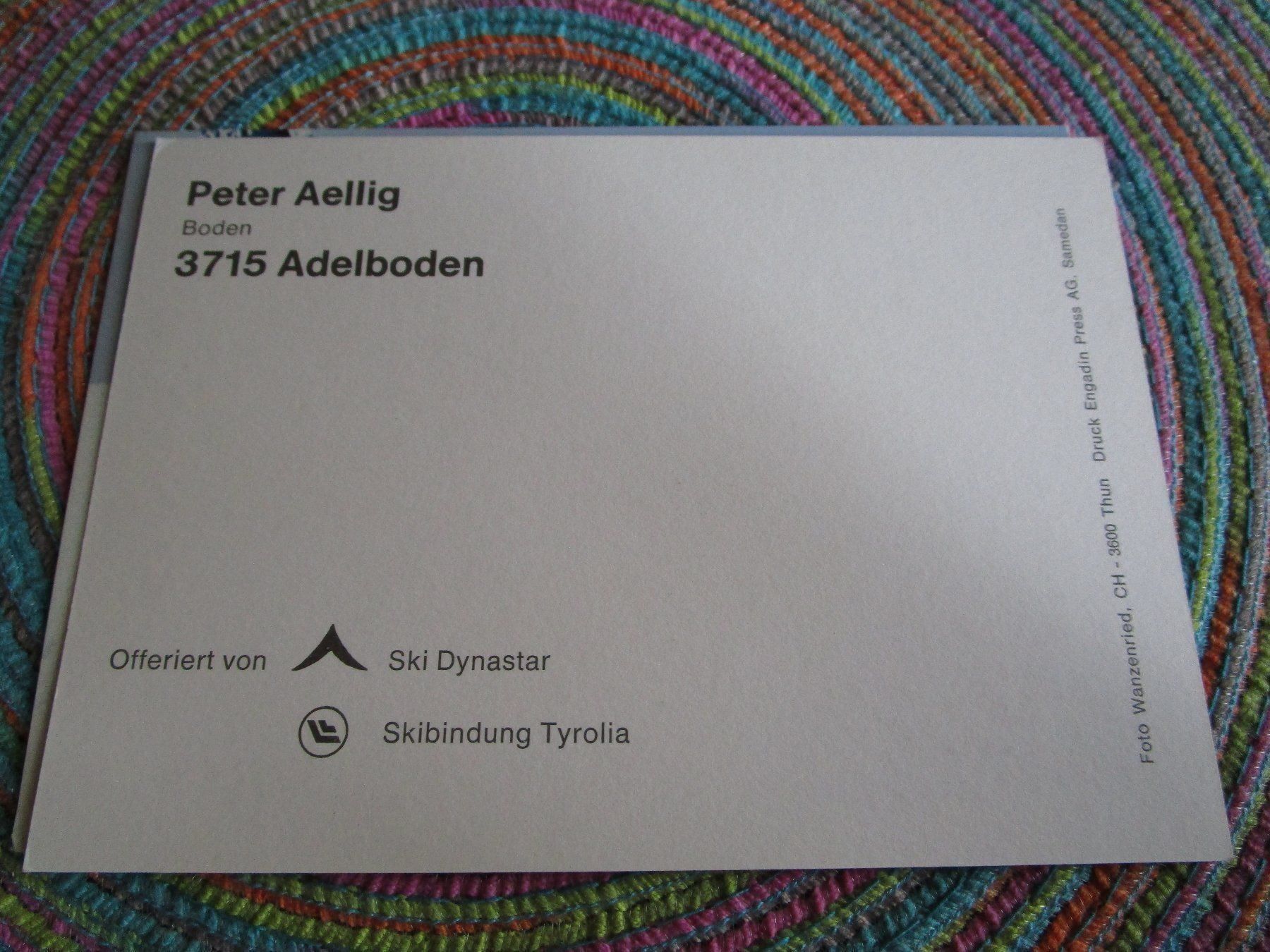 Autografi: Peter Aellig Skirennfahrer – Nuovo (secondo la descrizione) da GUTENSWIL venduto da Alpina6 1