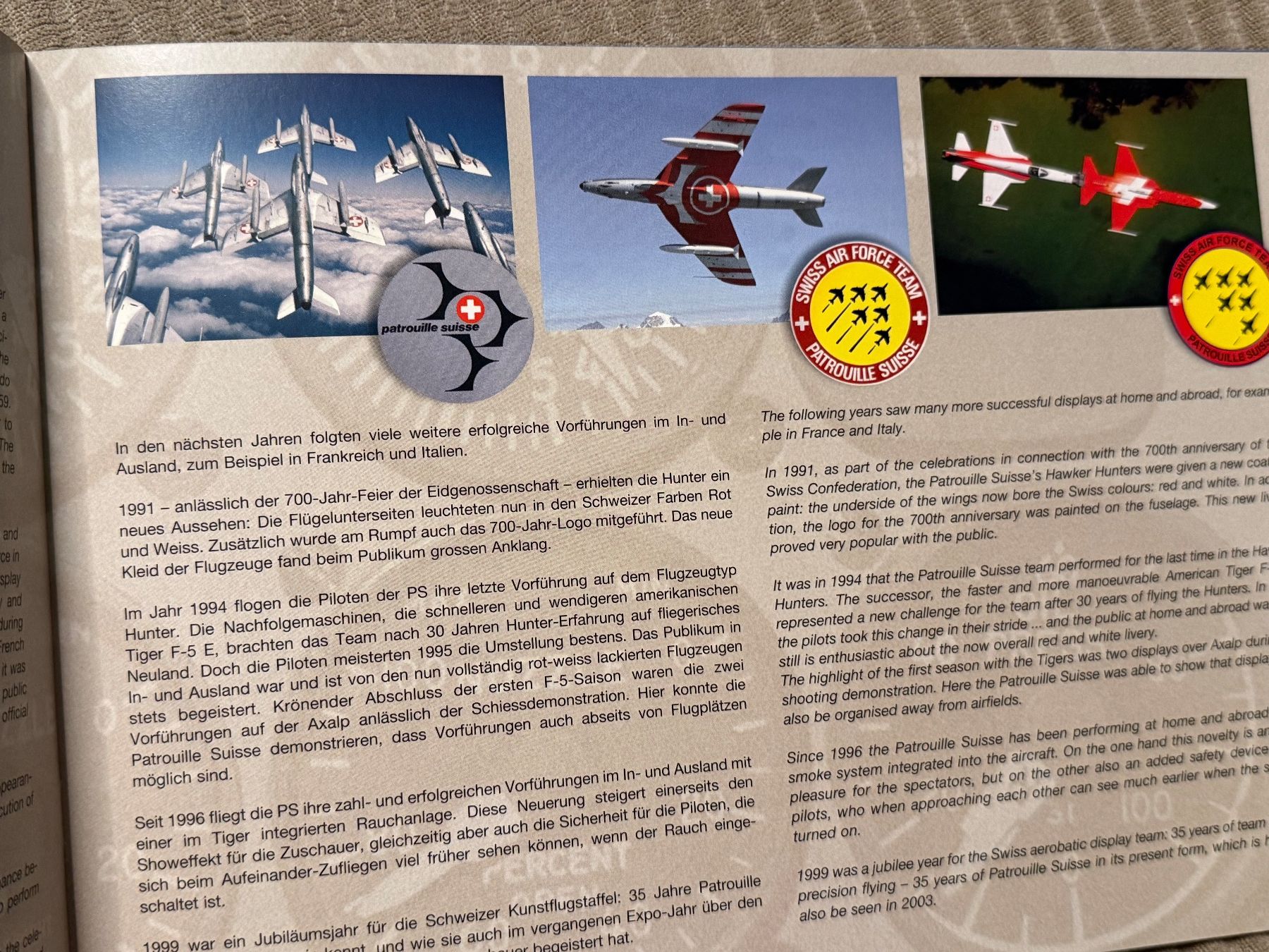 Schweizer Armee Documenti: Prospekt Patrouille Suisse 2003 - Schweizer Luftwaffe – Usato da Brütten venduto da Hst1 5