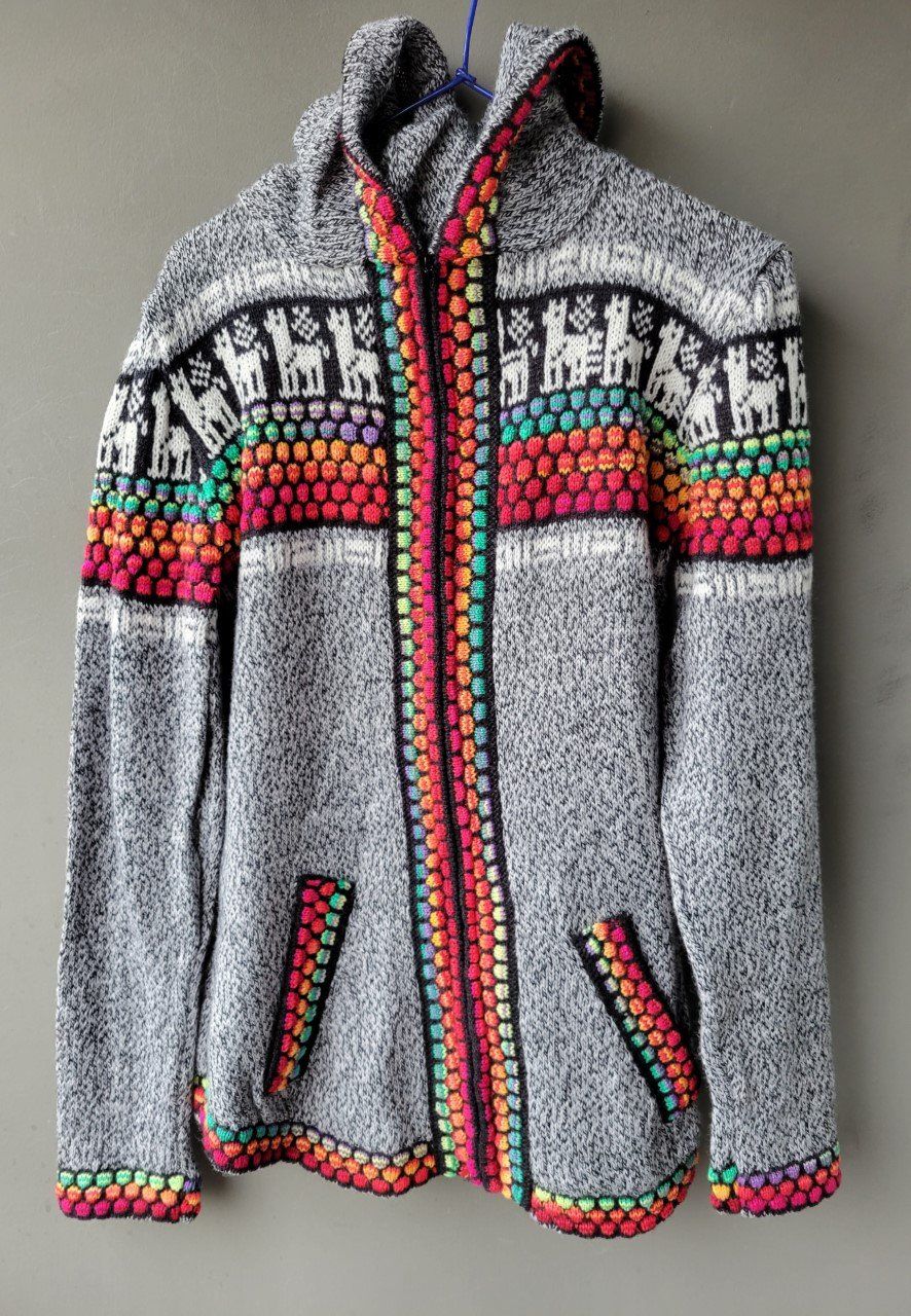 Giacche: wunderschöner Alpaca Strickjacke Pulli Gr.38-40, Neu!!! – Nuovo (secondo la descrizione) da Lima- Peru venduto da Alpaka-Haus 4