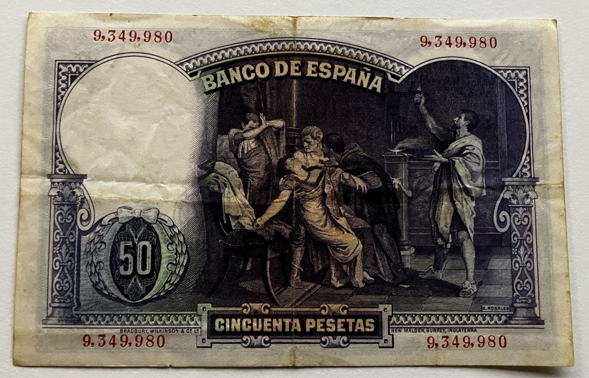 Banconote: Spanien 50 Pesetas 1931 – Usato da Algetshausen venduto da Carrhard 1