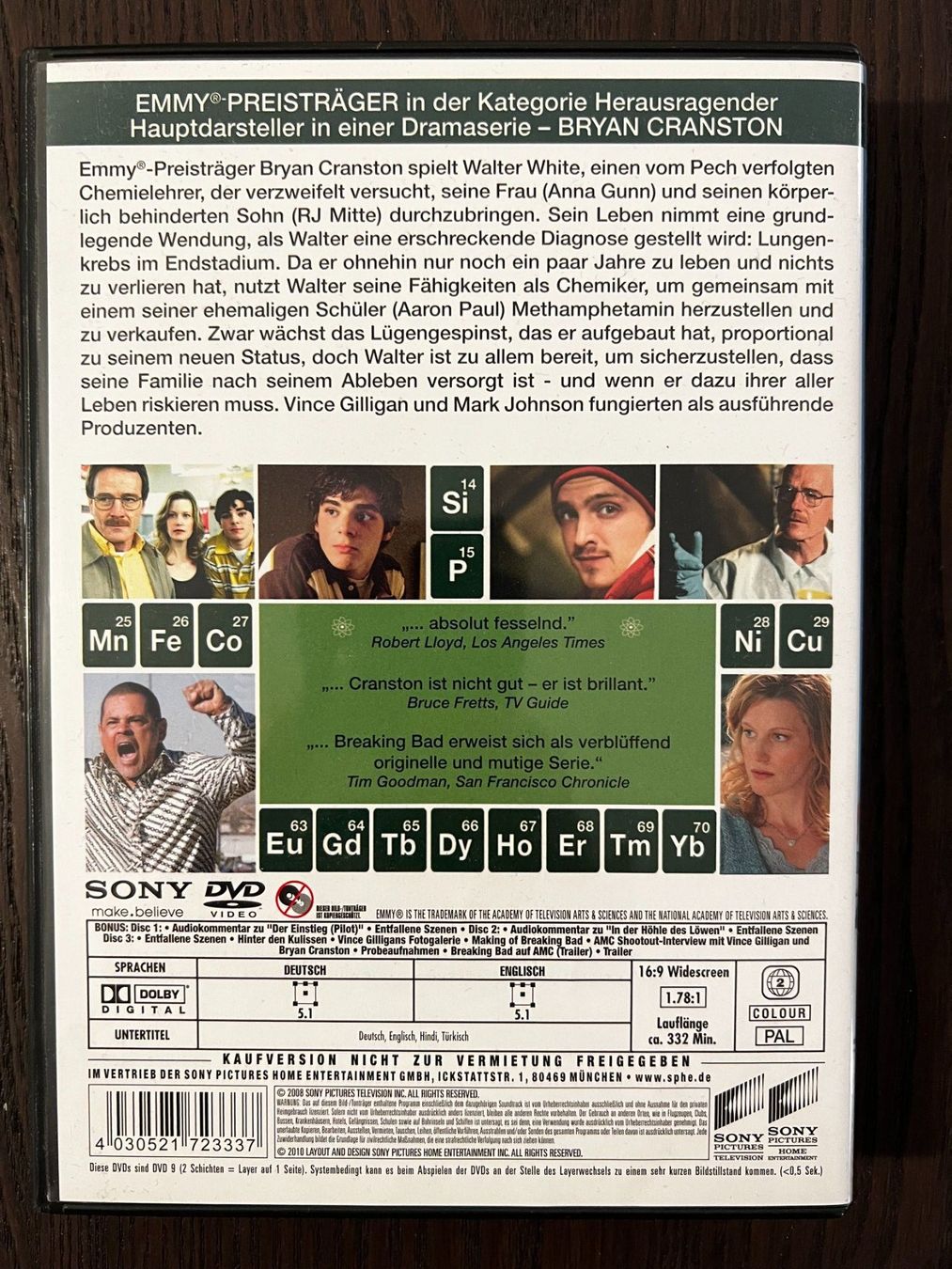 Tutti i DVDs: Breaking Bad Staffel 1 – Usato da Zürich venduto da FilmFreunde 1
