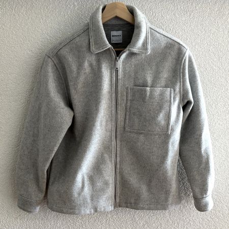 Bershka Jacke grau mit Reissverschluss XS