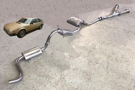 Chromstahl-Auspuffanlage zu ROVER SD1 V8, ab Baujahr 1977>>>