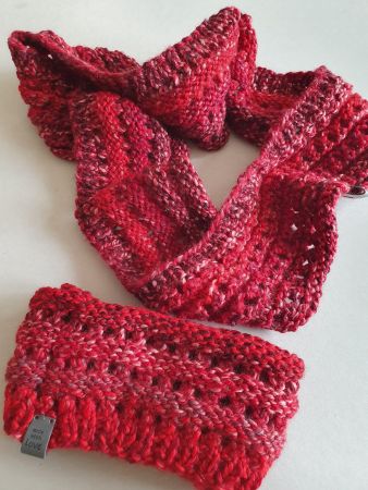 Schal-Set "Mutter/Kind" gestrickt