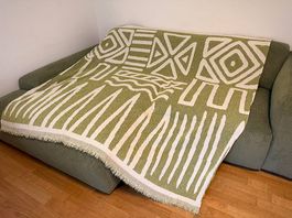 Neuer Sofaüberwurf / Tagesdecke (Boho, Grün)