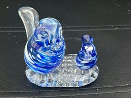 Blaue Glasvögel Deko Figur Handarbeit Frühling 🐦🐦