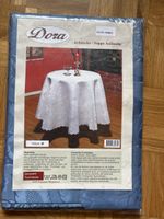 Dora Jacquard Tischdecke blau rund 160 cm neu Originalverp.