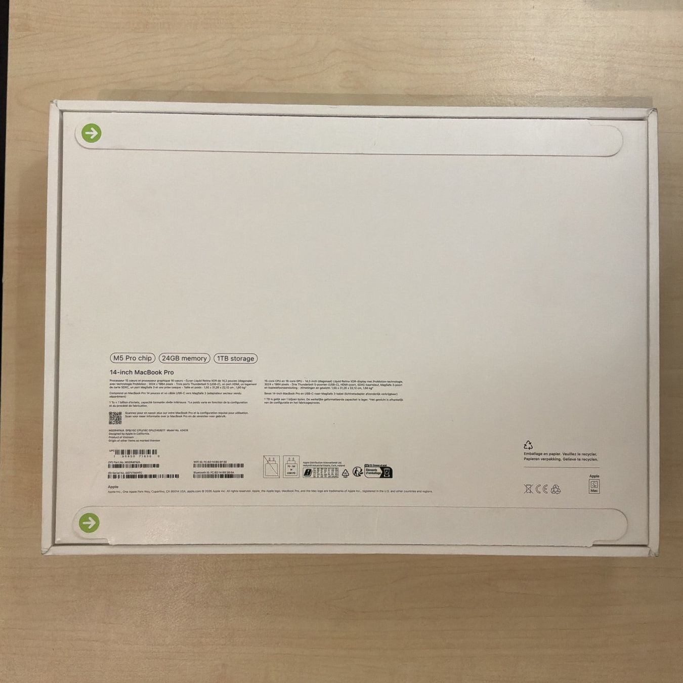 Apple Portables: MacBook Pro 14" M5 Pro 24GB 1TB – Neuf avec emballage d'origine à Meyrin par Yildiray 1