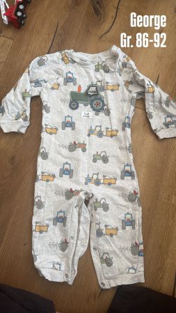 Baby Strampler Traktor Motiv Gr. 86-92
