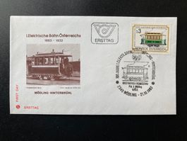 FDC Österreich 1. Elektrische Bahn Österreichs 1983