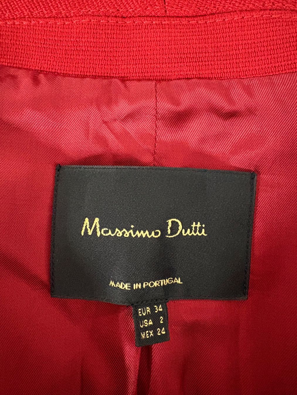 Massimo Dutti Giacche: Massimo Dutti gerader Blazer Viskose rot 34 – Nuovo (secondo la descrizione) da Regensdorf venduto da secondchancefashion 5