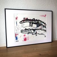 Vibration Neo Expressionismus Kunst Bild Modern Art Krokodil
