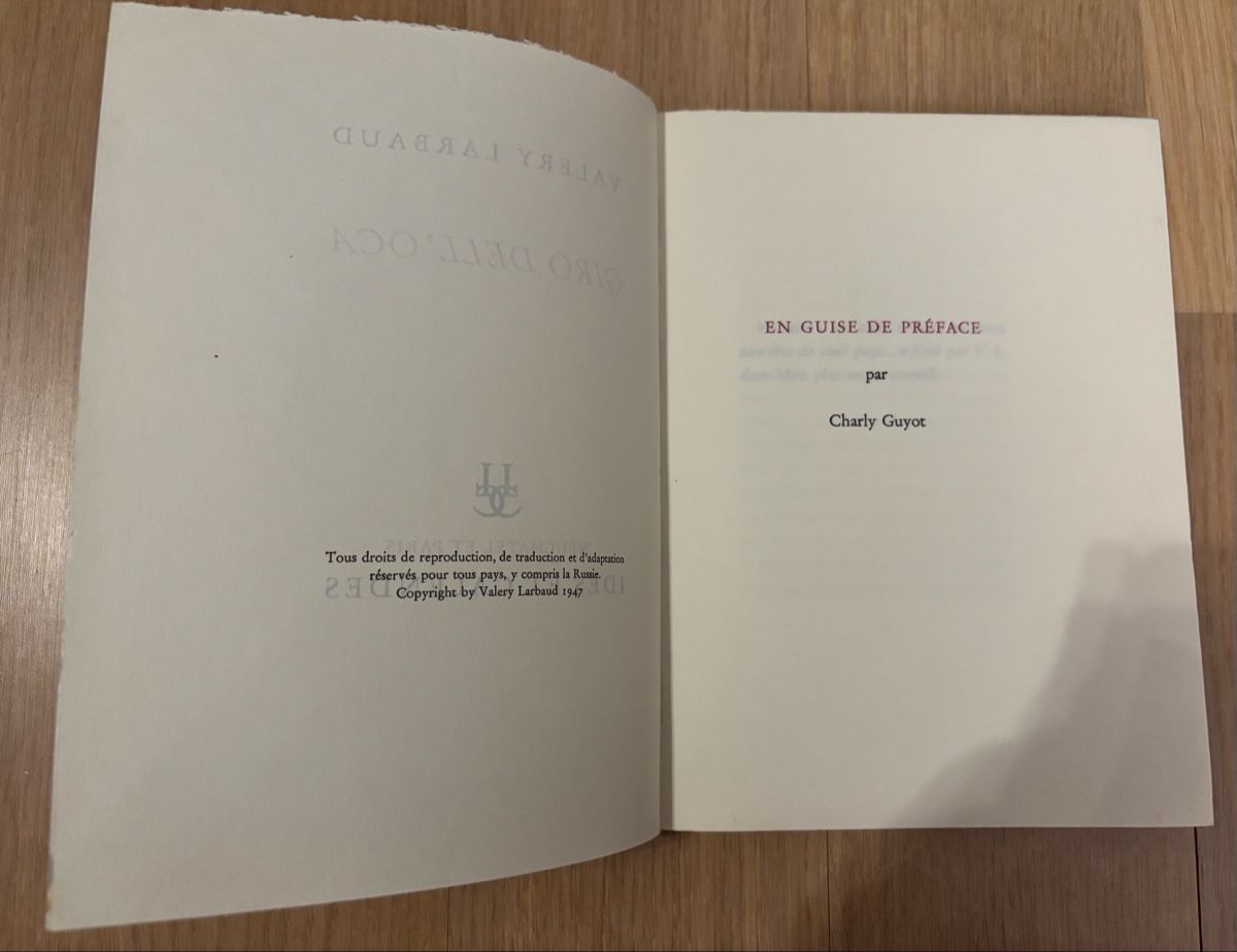 Libri: Valery Larbaud  GIRO DELL‘OCA – Nuovo (secondo la descrizione) da St-Blaise venduto da Poussinnette01 4