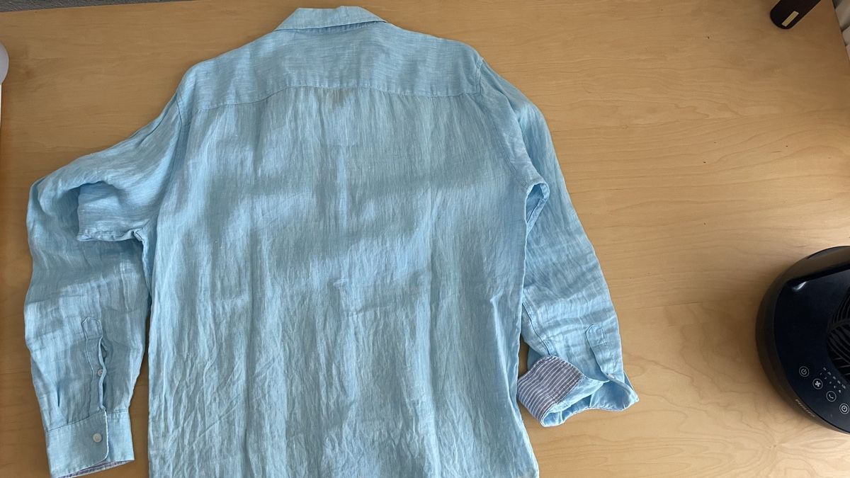 Camicie: Leinenhemd Herrenhemd Hellblau L – Usato da Unterägeri venduto da Sebi_82773 2