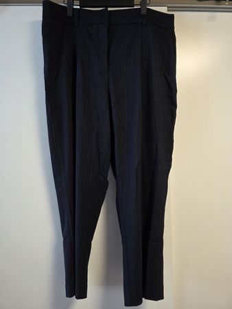 New dark blue pinstripe trousers 