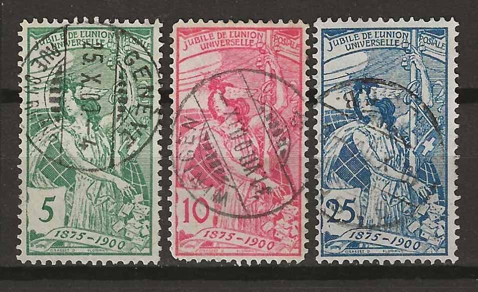 Alle Briefmarken: CH077 - UPU 1900 obl. – Gebraucht aus Trélex von Phil_Albert