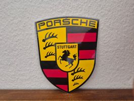 Emailschild Porsche Wappen Service Werkstatt Emaille Schild