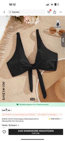 Schwarzes SHEIN Bikini Oberteil Gr. XXL