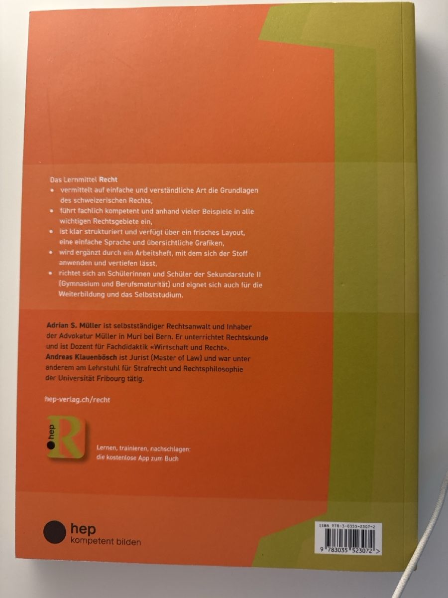 Libri: Recht hep Buch 4. Auflage – Nuovo (secondo la descrizione) da Oberengstringen venduto da May_7 2