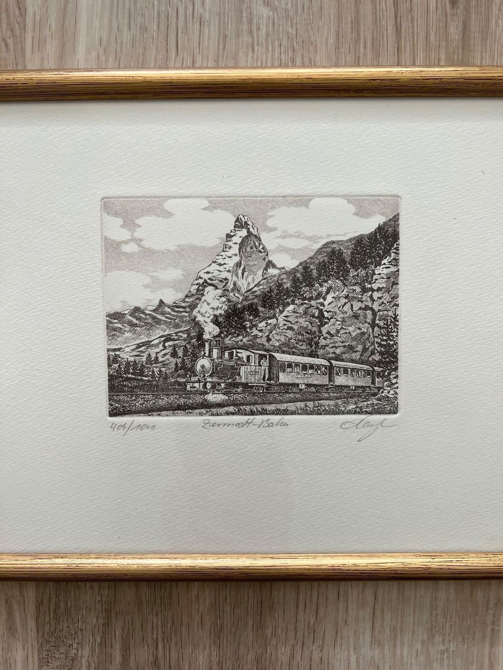 Incisioni: Stich Zermatt-Bahn Exemplar 405/1000 – Nuovo (secondo la descrizione) da Embrach venduto da selviv 1