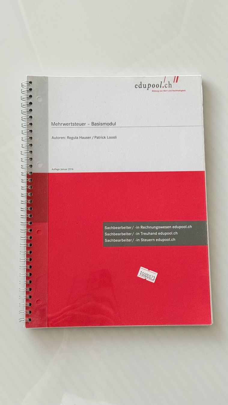 Bücher: Mehrwertsteuer-Basismodul von edupool.ch, neuwertig! – Gebraucht aus Jonen von BMWE369