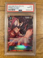 One Piece Monkey.D.Luffy OP02 Alt Art PSA 10