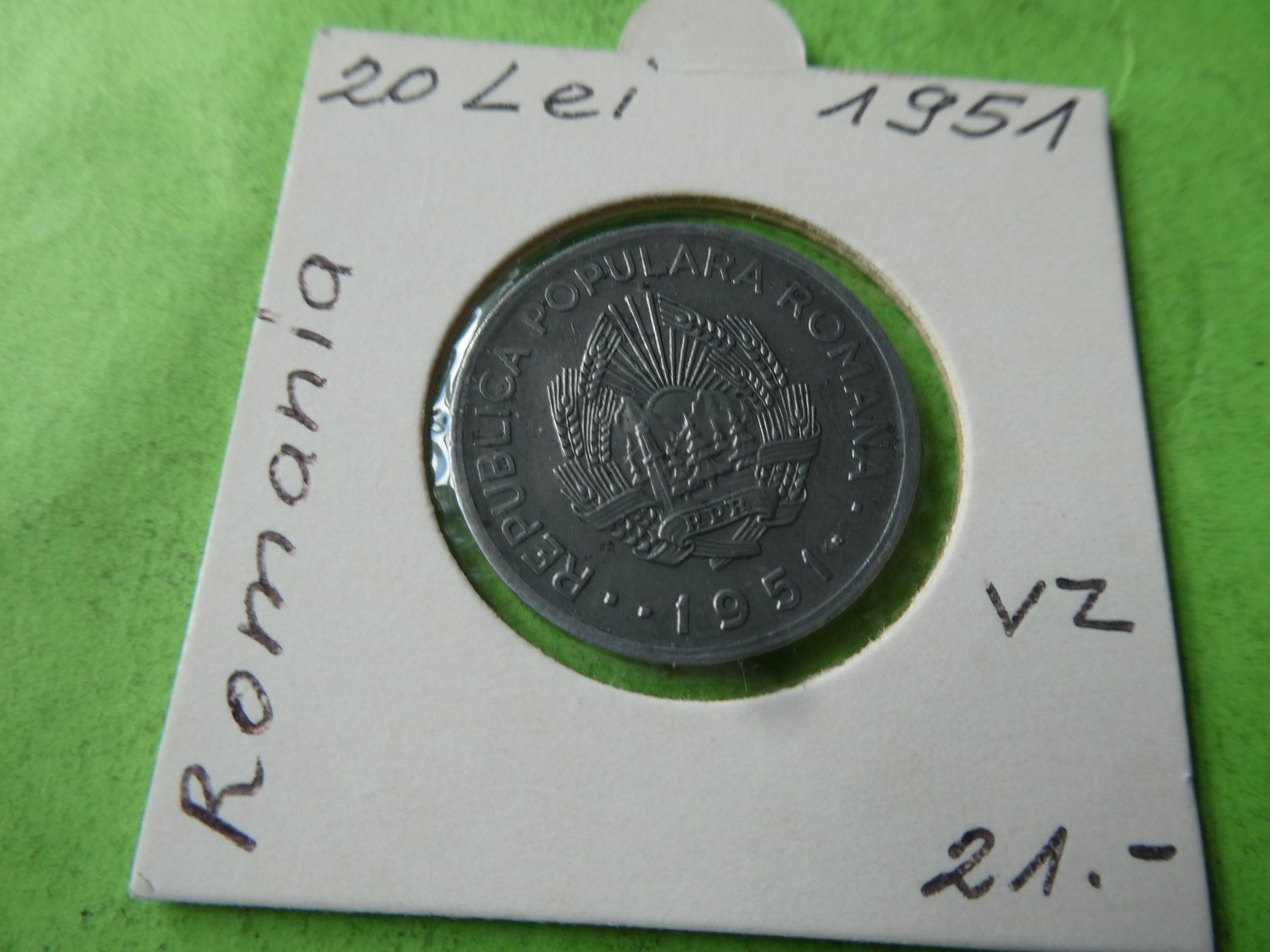 Tutti le monete: Rumänien 1951, 20 Lei – Usato da Hinterforst venduto da Rohusri