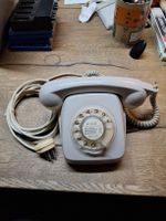Wählscheibentelefon Zellweger Uster grau Vintage (D)