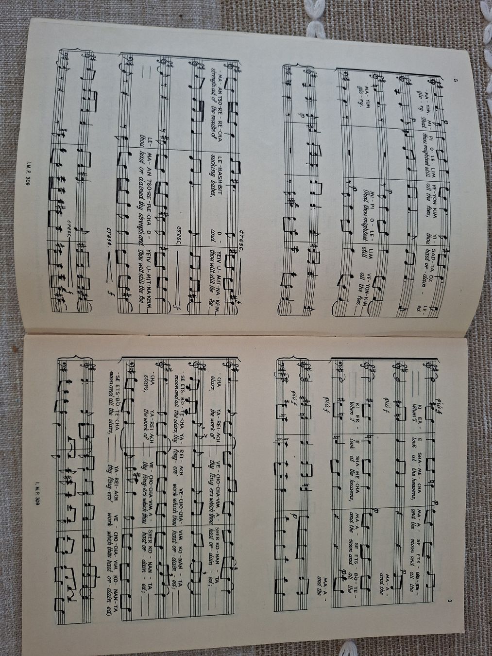 Libri: Partition Psame Cantata MENAHEM AVIDOM choeur SATB 57 ans – Usato da Chêne-Bougeries venduto da mic_t6jh 2