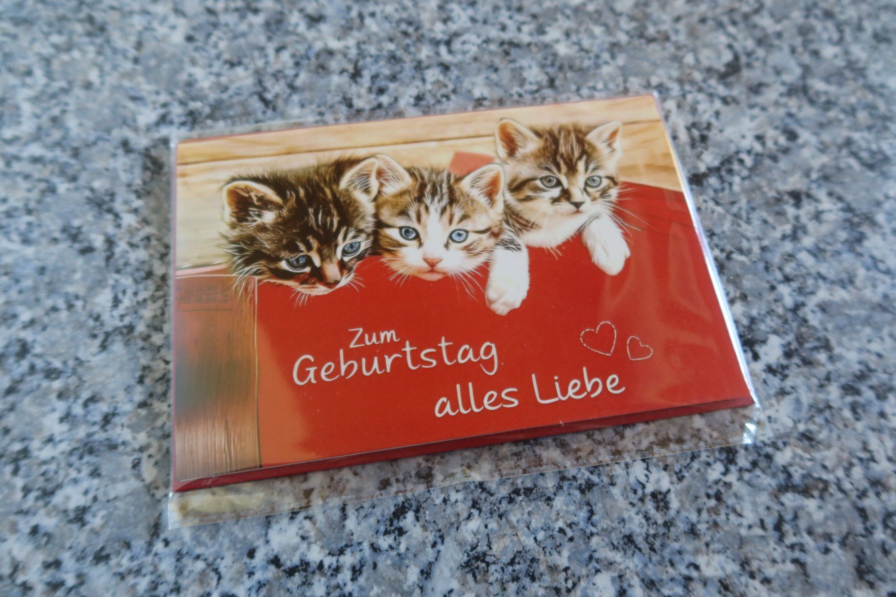 Cartoline postali: Geburtstag Karte Katze – Nuovo e nell'imballaggio originale da Täuffelen venduto da Cindybussy