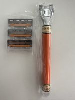 Rasierer Set mit drei Klingen orange neu in OVP