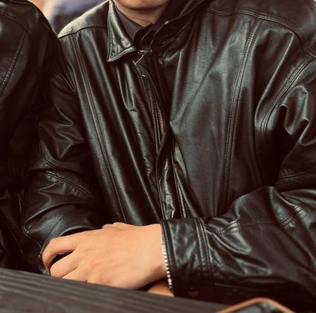 Herren Lederjacke schwarz