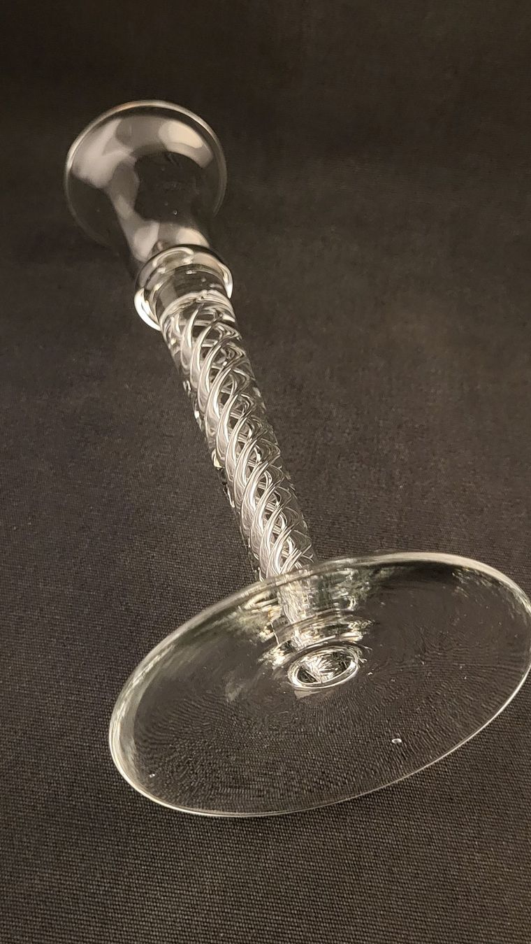 Bougeoirs: Glas-Kerzenständer mit Spirale – D'occasion à Basel par spinne02 5