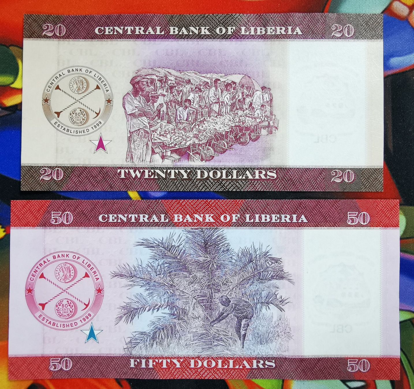 Banconote: Liberia 20,50 Dollars UNC – Nuovo (secondo la descrizione) da Cousset venduto da Patricio77 1