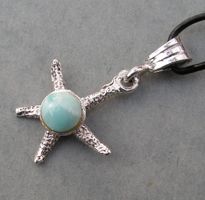 ♥ TRENDY - LARIMAR SEESTERN ANHÄNGER ♥
